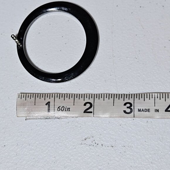 Elegant Black Circular Pendant Rhinestone Accent Jewelry Crafting Minimalist DIY - Picture 4 of 4